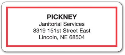 Designer Advertising Labels  3X1.25
