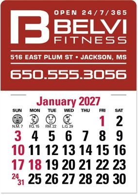 Press-N-Stick Calendar W/Envelope  