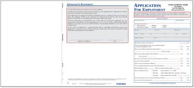 Employment Application Imprinted