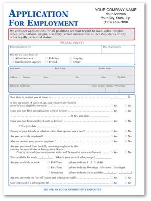 App For Employ (Maryland) Imprinted