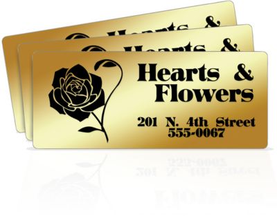 Gold Foil Advertising Labels