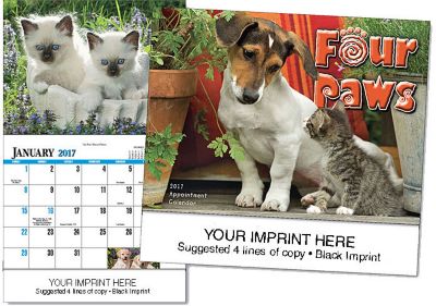 Four Paws-Spiral Calendar