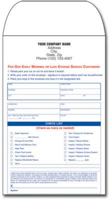 Overnight Repair Envelope