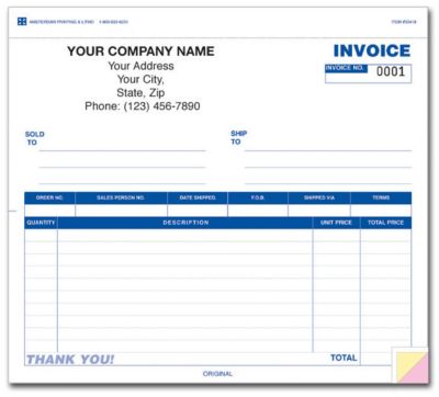 Invoice 3 Part 8.5 X 7