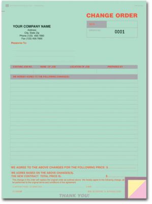 Contractor Change Order