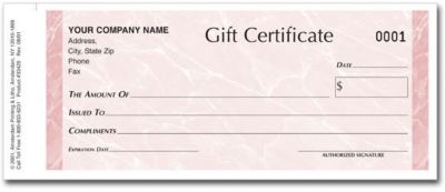 Marble Gift Certificate