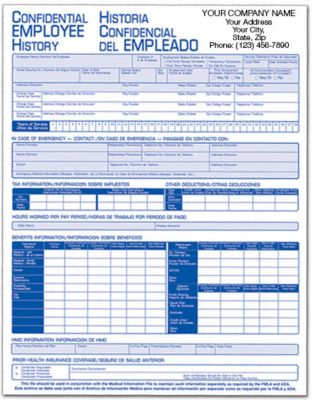 Employee History Folder Bilingual