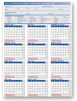 2014 Attendance Recorder Bilingual