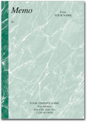 Marble Memo (Green) 5X7
