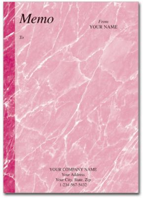 Marble Memo (Burgundy) 5X7