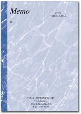 Marble Memo (Blue) 5X7