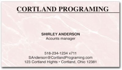 Rose Marble Business Cards
