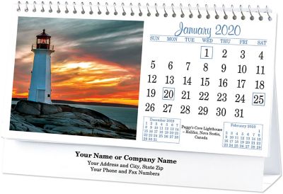 Lighthouses Desk Calendar