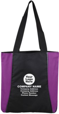 Vertical Two-Tone Tote-Screened