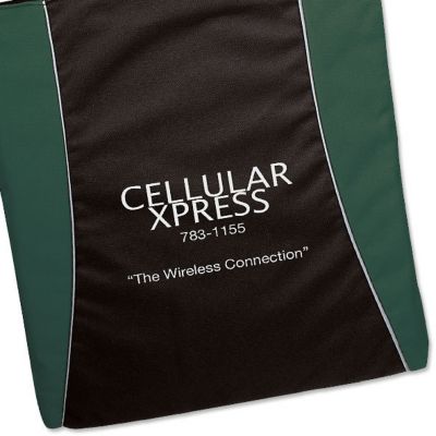Vertical Two-Tone Tote-Screened