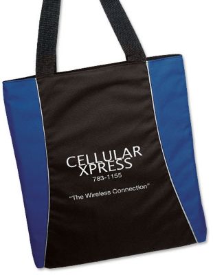 Embroidered Vertical Two-Tone Tote