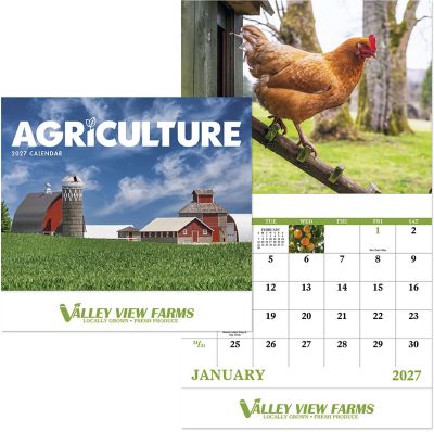 Agriculture Wall Calendar-Stitched