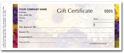 Floral Gift Certificate