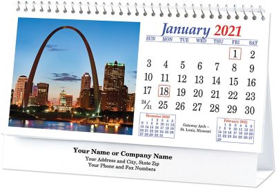 American Landmarks Dsk Calendar
