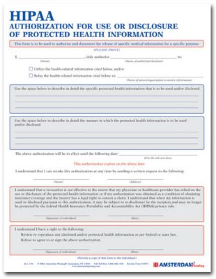 Hippa Authorization For Disclosure