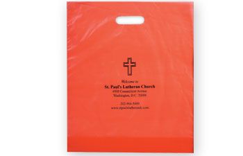 9X13 Colored Plastic Die Cut Bags