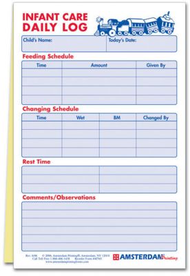 Infant Care Daily Log