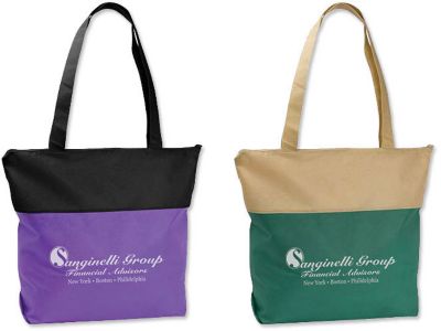 Poly Pro Two Tone Zippered Tote