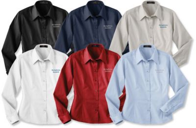 Womens Long Sleeve Twill Shirt