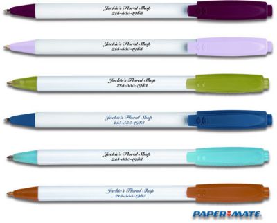 Paper Mate White Sport Retractable
