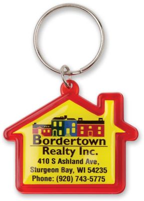 House Domed Key Ring
