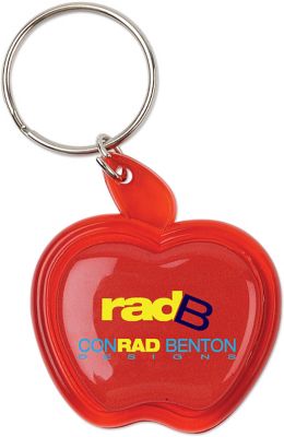 Apple Domed Key Ring