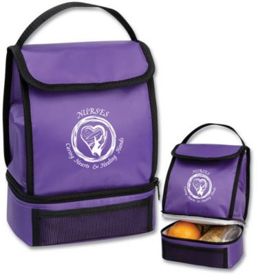 Caring Hearts Purple Lunch Sack