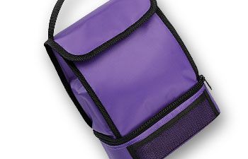 Caring Hearts Purple Lunch Sack