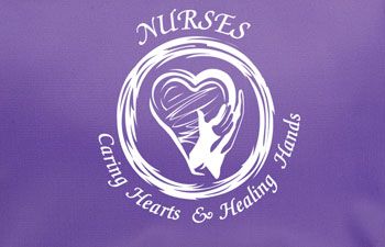 Caring Hearts Purple Lunch Sack