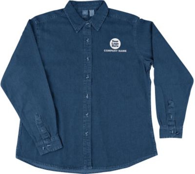 Ladies Denim Long Sleeve Shirt