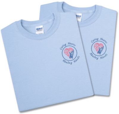 Caring Hearts Blue Tee-Large