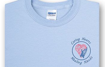 Caring Hearts Blue Tee-Large