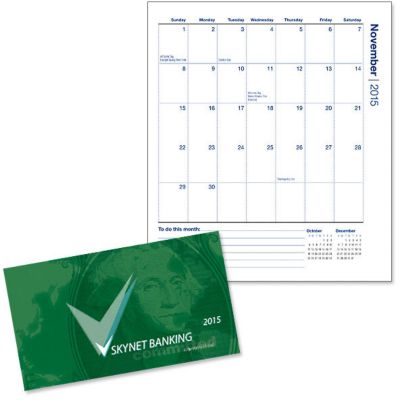 Digital Horizontal Monthly Calendar