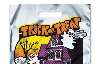 Metallic Haunted House Bag 11X15