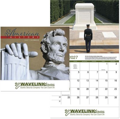 American History Calendar-Stapled