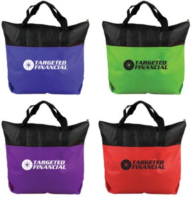 Two Tone Non Woven Zip Tote