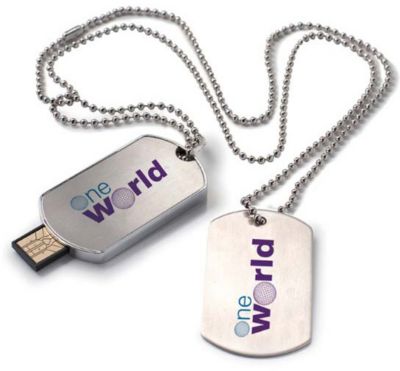 Dog Tag Usb 2.0 Flash Drive 2Gb