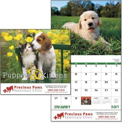 Puppies & Kittens Wall Calendar