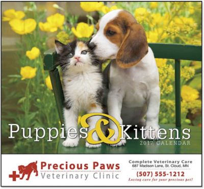 Puppies & Kittens Wall Calendar