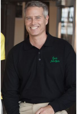 Long Sleeve Double Tuck Pique Polo