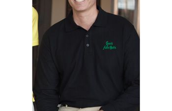 Long Sleeve Double Tuck Pique Polo