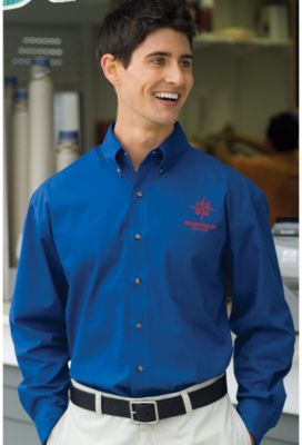 Button Down Wrinkle Resistant Mens