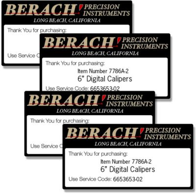 1 X 2 Inch Rectangle Label 4 Color
