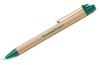 Recycled Cardboard Pen W/Wood Clip