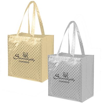 Metallic Designer Tote 12X8x13
